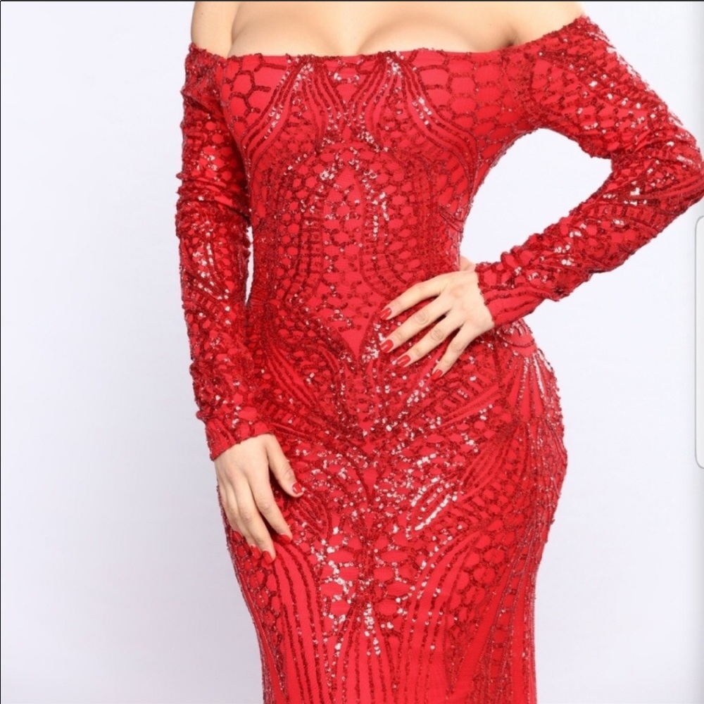Stunning Red Sequin Dress